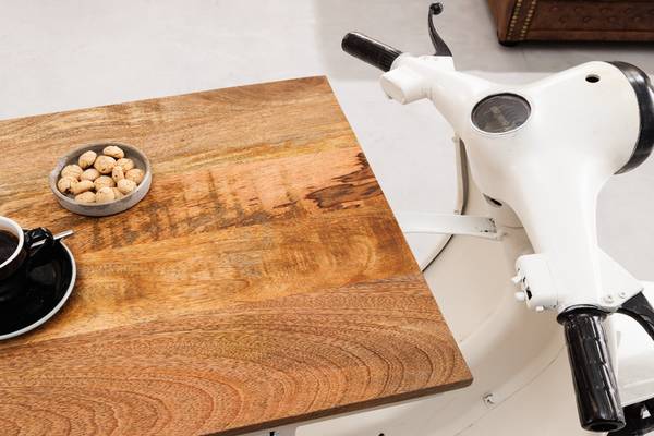 Barschrank SCOOTER Braun - Weiß - Mango - Eisen - 250 x 105 x 66 cm
