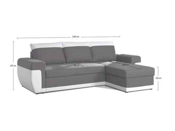 Canapé d'Angle réversible MILAN Blanc