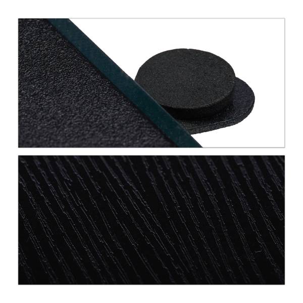 Table console Noire Verre Métal Bois Noir - Acier - 110 x 71 x 30 cm