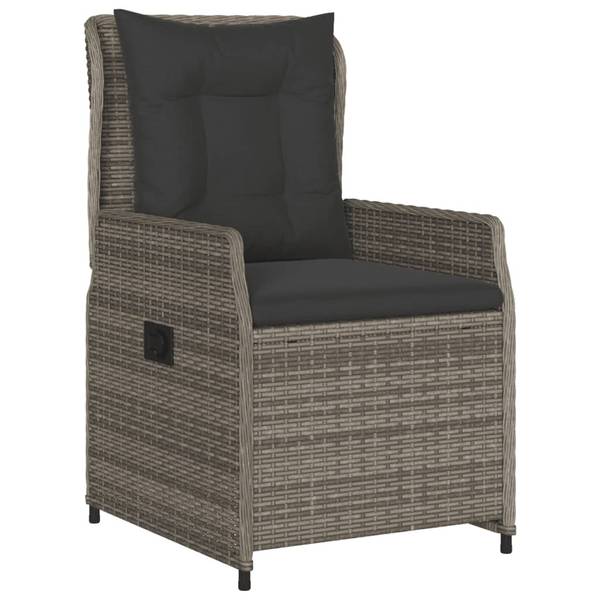 Garten-Essgruppe 3048866-3 5-teilig Grau - Polyrattan - 80 x 74 x 80 cm