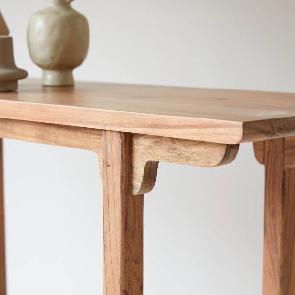 Konsolentisch Elie Beige - Akazie - 120 x 80 x 38 cm