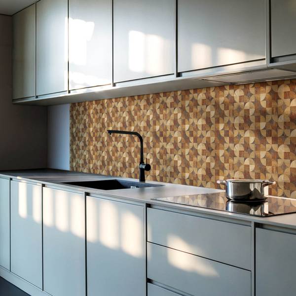 Klebepaneele Holz Geo-Stil 100 x 50 cm