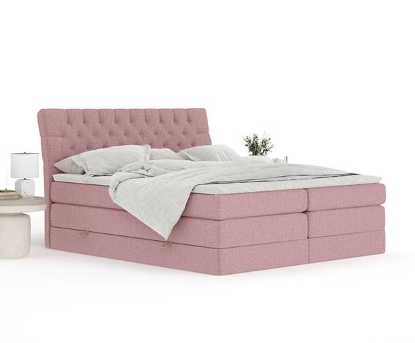 Boxspringbett Seraphine Pink - Liegefläche Breite: 200 cm