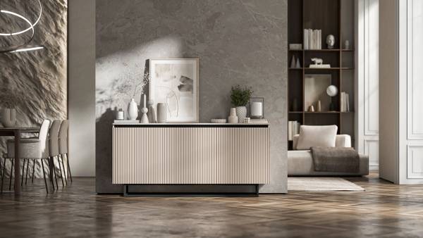 Sideboard SELENE Beige - Kaschmir - Schwarz