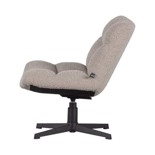 Fauteuil design Vinny Gris - Microfibre - Polyester - Polyéthylène - 75 x 80 x 75 cm