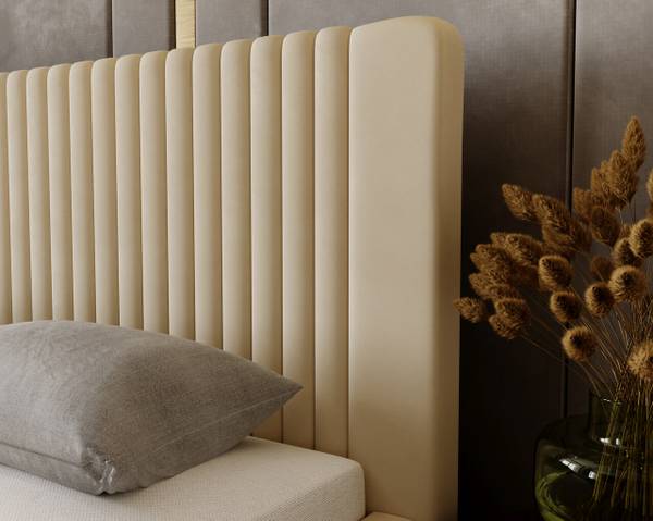 Polsterbett MALMO Beige - Liegefläche Breite: 200 cm