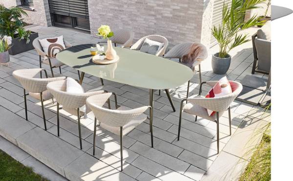 Lounge Möbel CALVO MODELL B 5-er Set Beige - Textil - 107 x 76 x 230 cm