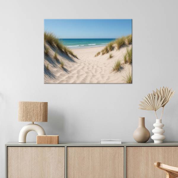 Canvas schilderij Strand 90 x 60 cm