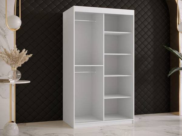 Kleiderschrank Riflo Slim 2 100 Weiß