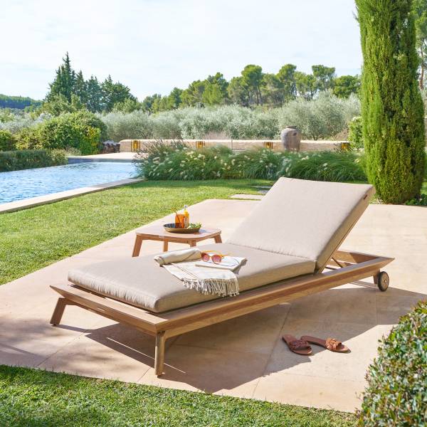 Poolbett MANISSA Beige - Metall - 210 x 102 x 92 cm