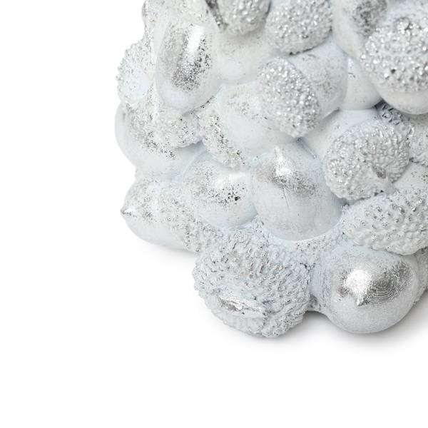 Weihnachtsbaum-Skulptur HTHD0184 Silber - Harz - 19 x 46 x 18 cm
