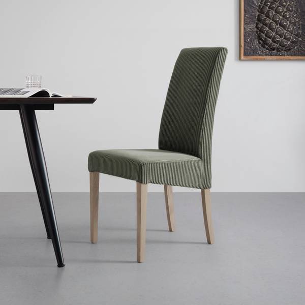 Stuhl ROKO Grün - Massivholz - Textil - 46 x 101 x 62 cm