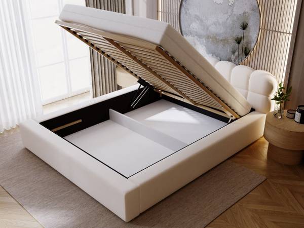 Polsterbett PLAZA Creme - Liegefläche Breite: 140 cm