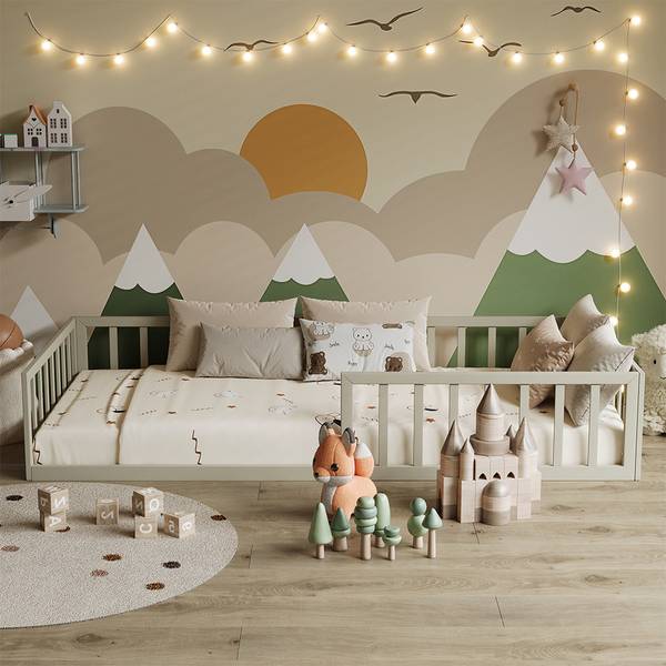 Lit pour enfant Minno 56637 Beige clair - Profondeur : 95 cm