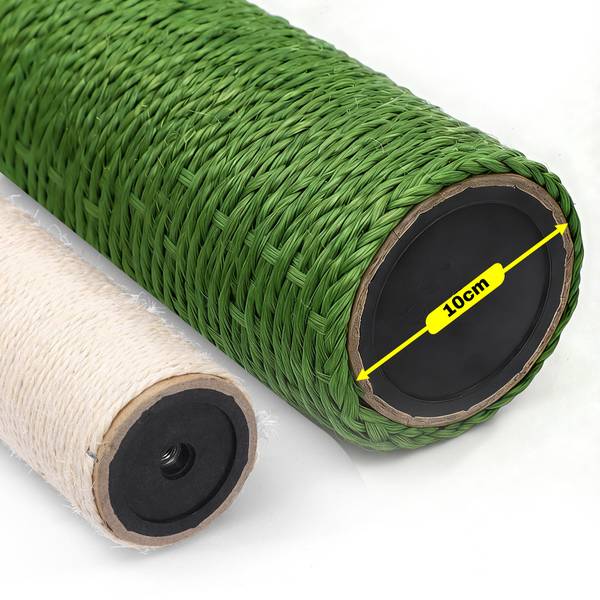 Kat klimrek FlowerWoody groen - plaatmateriaal op houtbasis - 46 x 90 x 46 cm