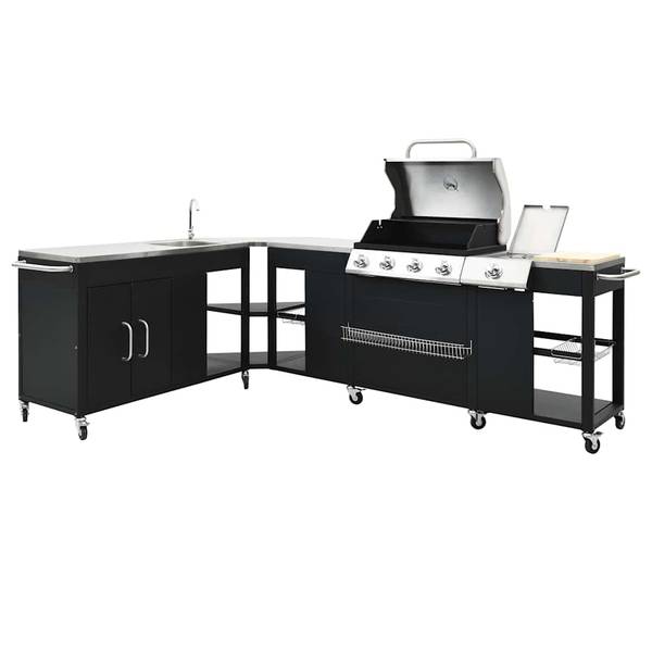 Gasgrill 40427 Schwarz - Edelstahl - 182 x 112 x 248 cm