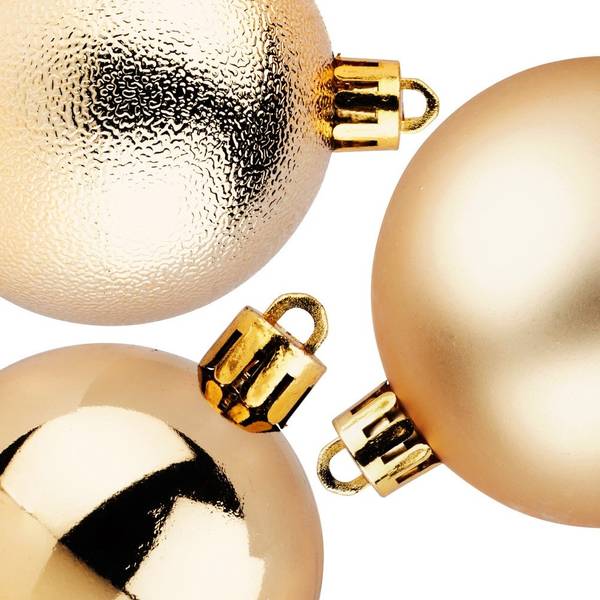 Weihnachtskugeln 9er Set 839486 Gold - Kunststoff - 6 x 6 x 6 cm