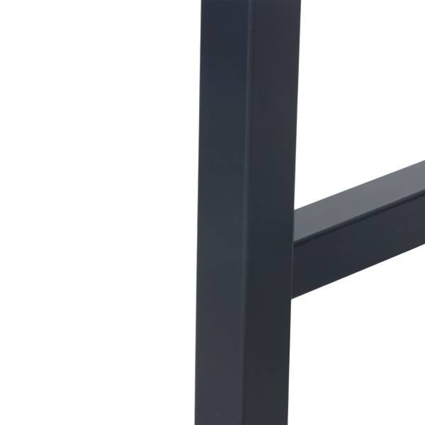 Porte-serviettes à 2 barres en métal Noir - Fer - 41 x 77 x 21 cm