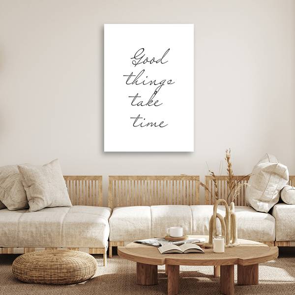 Wandbild aufschrift große dinge brauchen 70 x 100 cm