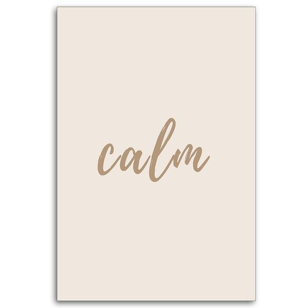 Wandbild schriftzug „calm“ 80 x 120 cm