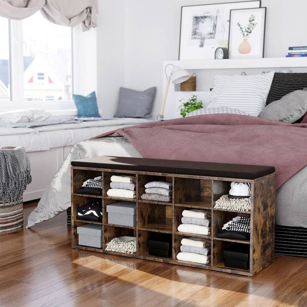 Schuhregal Bangui Braun - Holzwerkstoff - 105 x 48 x 30 cm