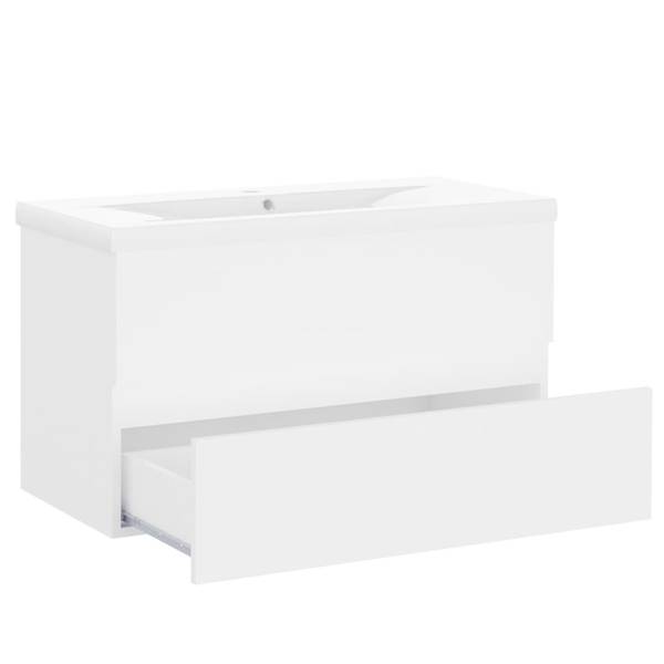 Badezimmerset 2er Set AW956 Weiß - Holzwerkstoff - 39 x 45 x 80 cm