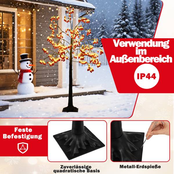 Weihnachtsbaum OY47304 Rot - Kunststoff - 22 x 150 x 22 cm