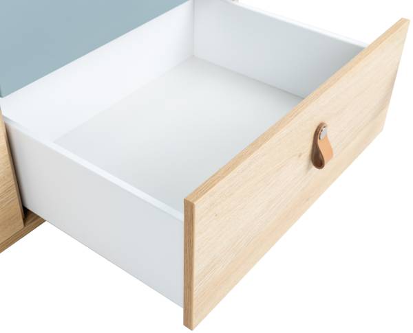 Wickelkommode Roofy mit Self-Soft-Close Braun - Grün - Holzverbundwerkstoff - 101 x 94 x 77 cm
