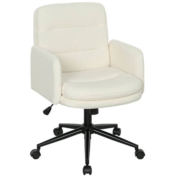 Schreibtischstuhl 921-868V00CW Weiß - Polyester - 62 x 101 x 65 cm
