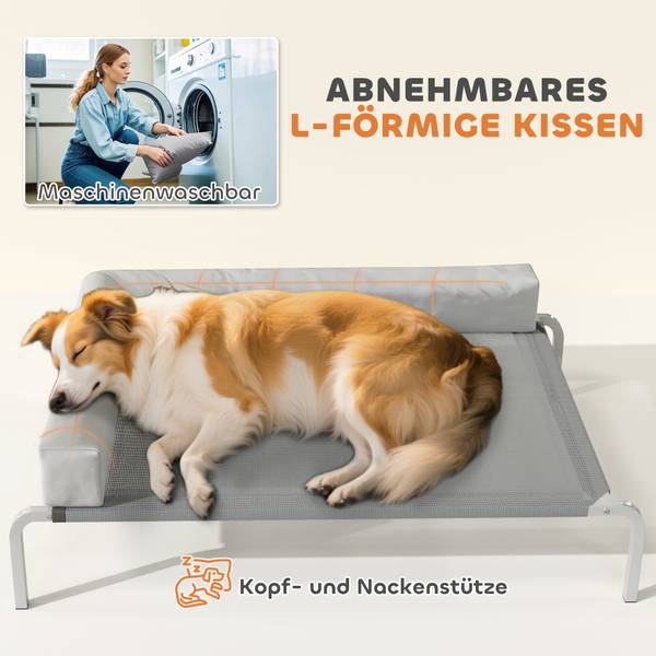 Hundebett D04-298V00LG Grau - Textil - 75 x 30 x 110 cm