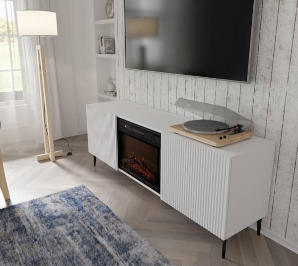 Kommode 2D Weiß - Holzwerkstoff - 170 x 63 x 42 cm