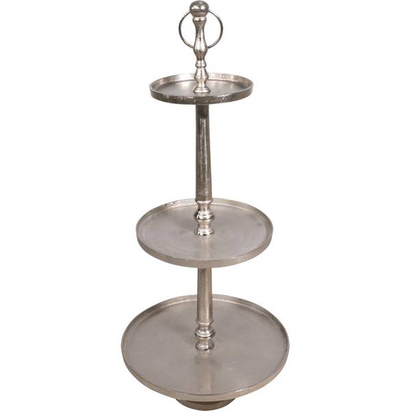 Etagere BRUSH Silber - Metall - 41 x 19 x 41 cm
