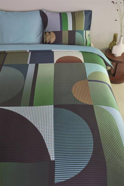 Bettwäsche Utopia 2-teilig Blau - Satin - 135 x 4 x 200 cm