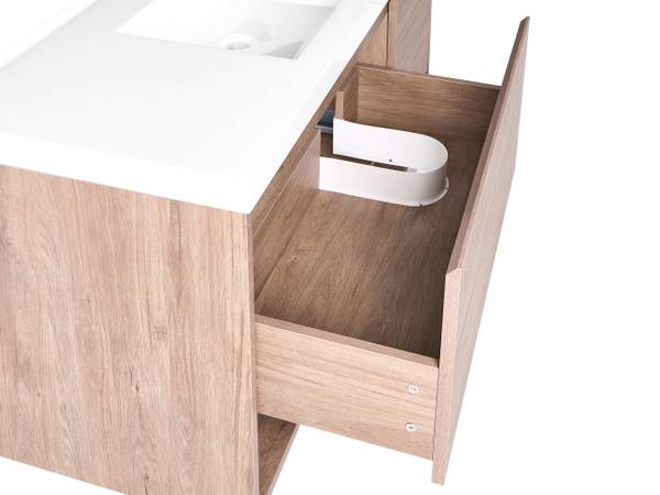 Badezimmerschrank UMAYO 2-tlg Braun - Weiß - Holzwerkstoff - 50 x 55 x 50 cm