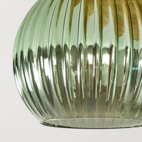 Deckenleuchte Cesaro Blau - Gold - Grün - Aluminium - Klarglas - 42 x 16 x 43 cm