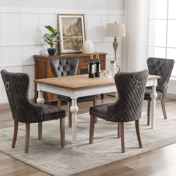 Esszimmerstuhl M1582 4er-Set Grau - Holzwerkstoff - 95 x 61 x 54 cm