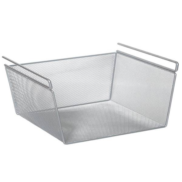 Zeller Unter-Fachbodenregal Schwarz – Metall, Ca. 41 X 26 X 15 Cm, Hängekorb Für Schrank