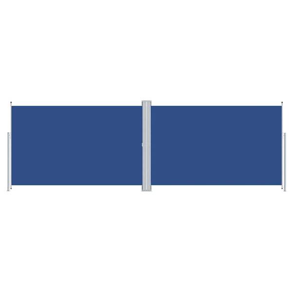 Seitenmarkise 3016426-5 Blau - Polyester - Aluminium - Stahl - 600 x 200 x 1 cm