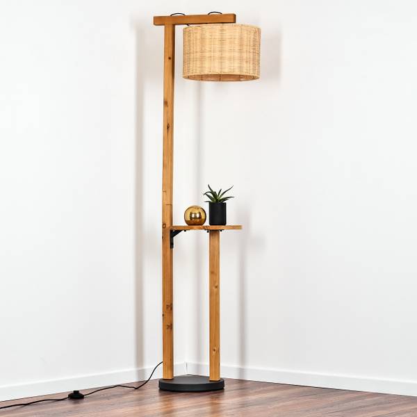 Stehlampe Carini Beige - Schwarz
