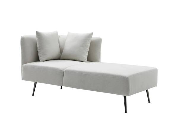 Recamiere ohne Schlaffunktion NAPASA Weiß - Textil - 82 x 77 x 162 cm