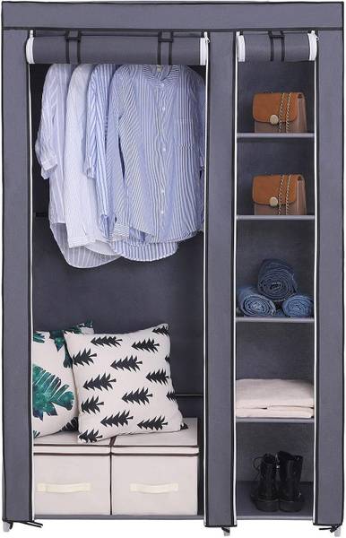 Kleiderschrank 100693 Grau - Stahl - 80 x 31 x 10 cm