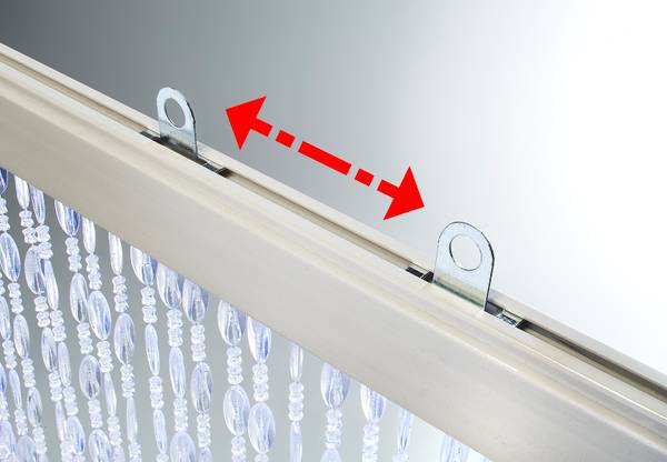 Vorhang DIAMONDS Weiß - Kunststoff - 100 x 210 x 2 cm