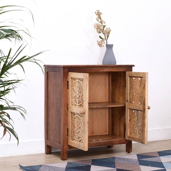 Aufbewahrungsschrank CHENNAI Braun - Massivholz - 70 x 75 x 35 cm