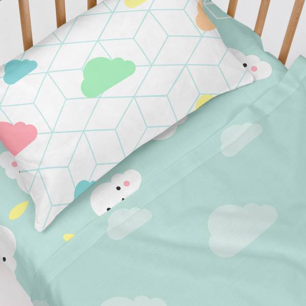 Bettlaken Rainbow (2er Set) Textil - 120 x 1 x 180 cm