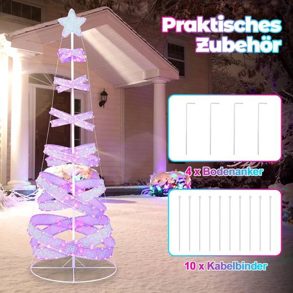 Weihnachtsbaum CM24615DE Weiß - Metall - 70 x 210 x 70 cm