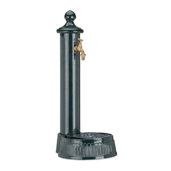 Standbrunnen Antik Gold - Grün - Aluminium - 25 x 61 x 31 cm