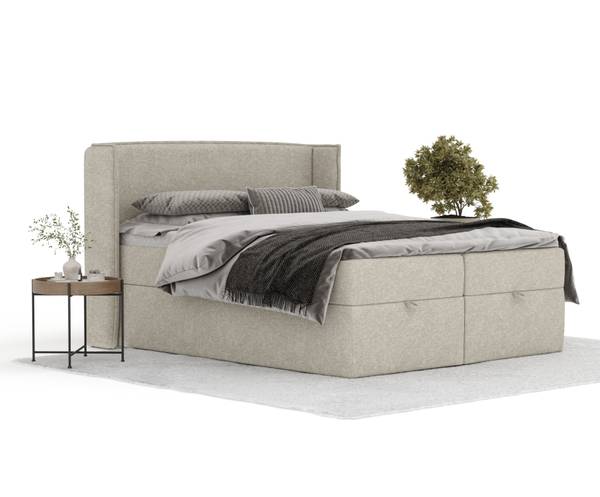 Bed Passion beige - grijs - Ligoppervlak breedte: 200 cm