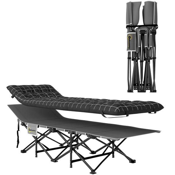 Campingbett A20-517V00BK Schwarz - Textil - 67 x 37 x 190 cm