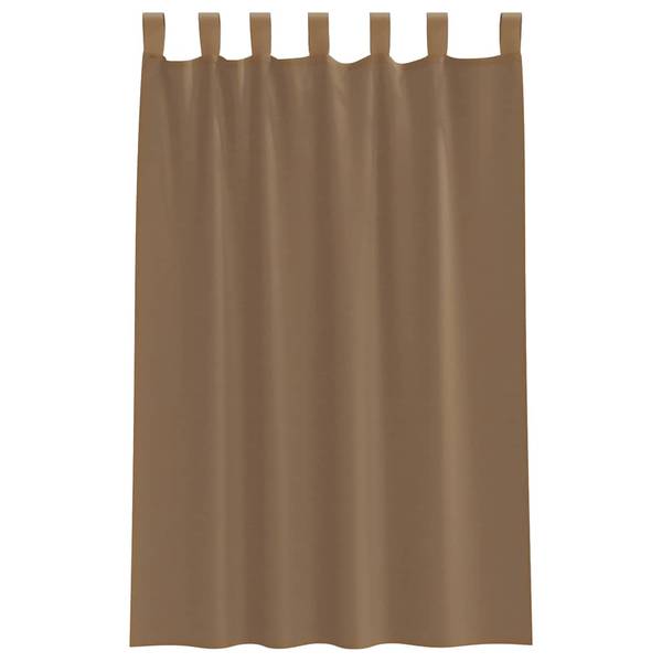 Voile Gordijn 3043941-15 Set van 2 lichtbruin - Hoogte: 175 cm