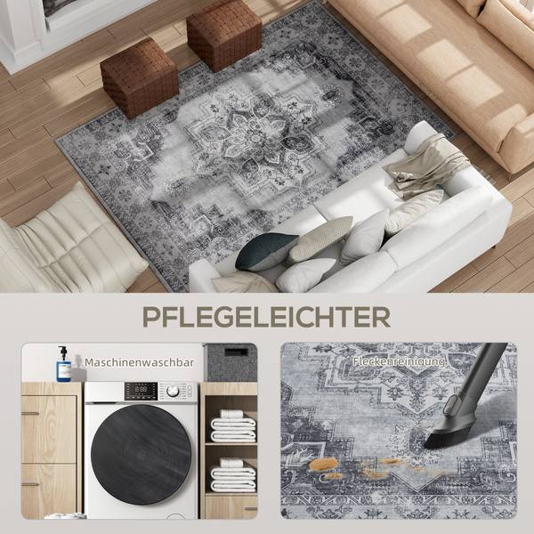Wohnzimmerteppich 83C-031V71GY Grau - Textil - 160 x 1 x 230 cm